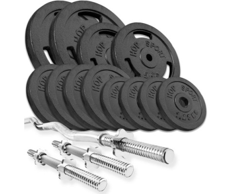 Набір зі штангою та гантелями Hop-Sport STRONG 57 кг