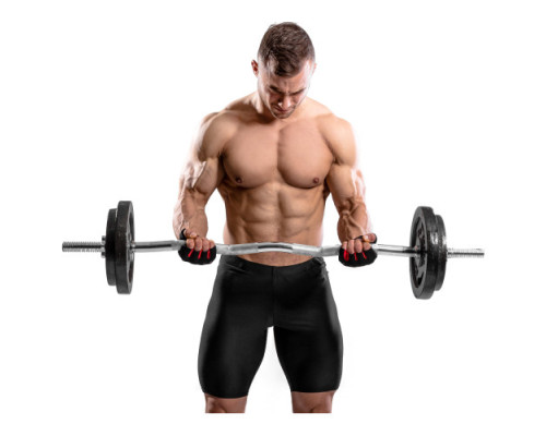 Набір зі штангою та нагтелями Hop-Sport STRONG 77 кг
