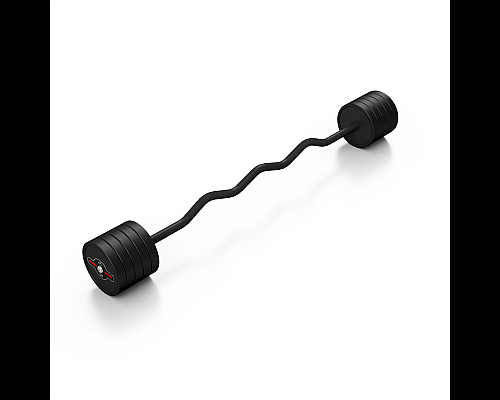 Штанга Steel Rubber Curl 45 кг чорна - Marbo Sport