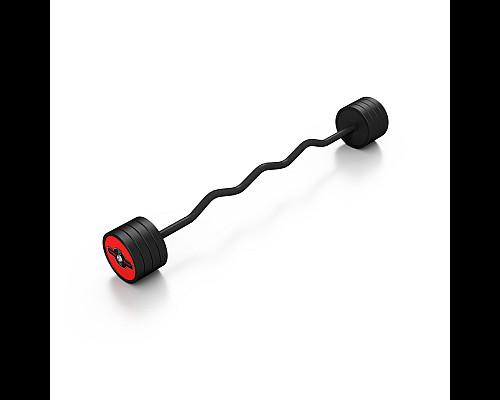 Штанга Steel Rubber Curl 35 кг червона - Marbo Sport