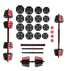 Гантелі розбірні HMS SGK30 з перехідником для штанги, 30 кг