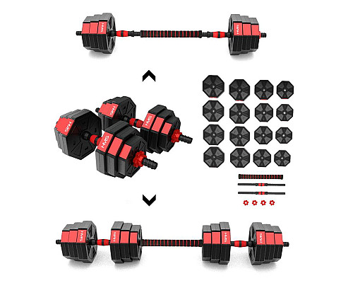 Набір композитні штанга і гантелі 30 кг HMS SGK30