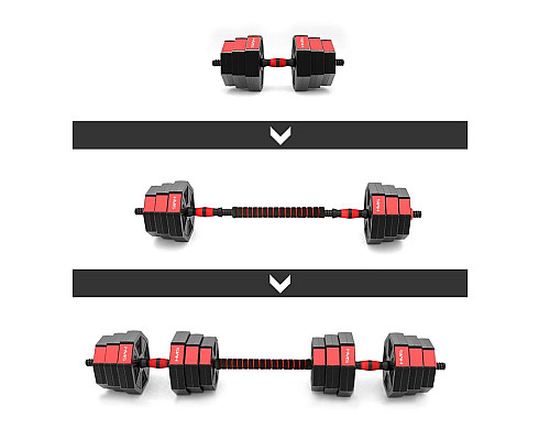 Набір композитні штанга і гантелі 30 кг HMS SGK30