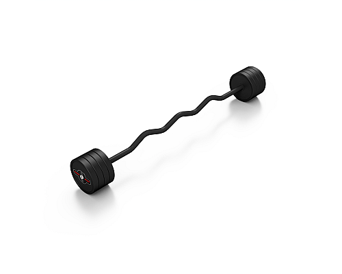 Штанга Steel Rubber Curl 35 кг чорна - Marbo Sport