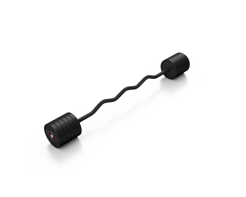 Штанга Steel Rubber Curl 55 кг чорна - Marbo Sport