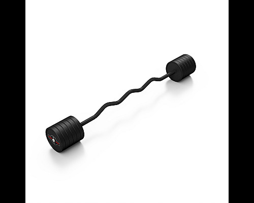 Штанга Steel Rubber Curl 55 кг чорна - Marbo Sport