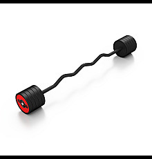 Штанга Steel Rubber Curl 40 кг червона - Marbo Sport