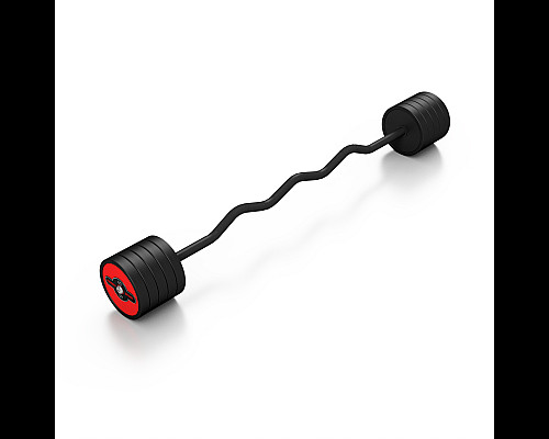 Штанга Steel Rubber Curl 40 кг червона - Marbo Sport