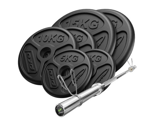 Грифи та диски Marbo Sport MW-75kg-OLI 75 кг