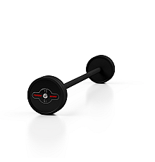 Сталева гумова штанга 15 кг чорний - Marbo Sport<br>