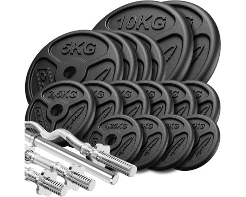 Грифи та диски Marbo Sport MW-83KG-SLIM 83 кг