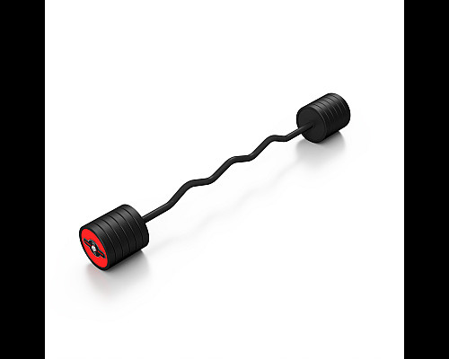 Штанга Steel Rubber Curl 50 кг червона - Marbo Sport