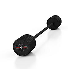Сталева гумова штанга 55 кг чорний- Marbo Sport<br>