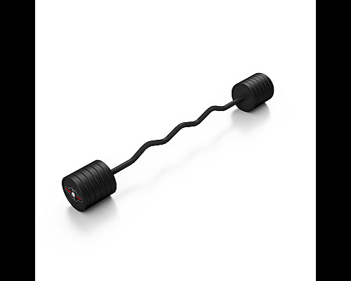 Штанга Steel Rubber Curl 50 кг чорна - Marbo Sport