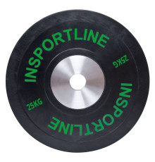 Гумова вагова пластина inSPORTline Bumper Plate 25 кг