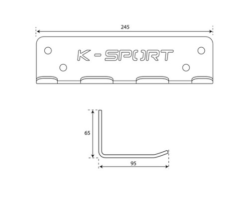 Настінний тримач для грифів K-SPORT KSSL119