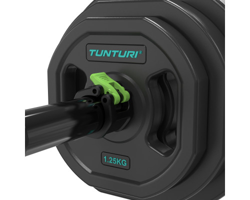Набір штанги та обтяження Tunturi Aerobic Pump 20 кг, чорний