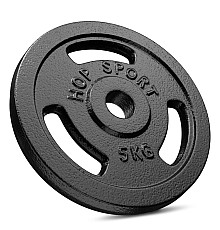 Диск Hop-Sport 5 кг чорний