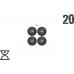 Набір 20 кг (4x5) дисків, покритих пластиком (31 мм)