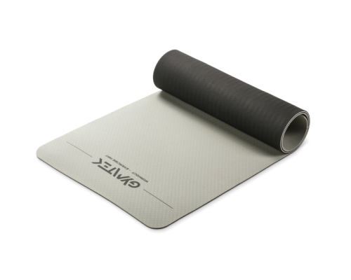 Килимок (мат) для фітнесу та йоги Gymtek Premium ТРЕ 0,6 см сіро-чорний