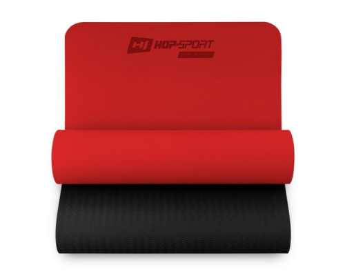 Килимок для фітнесу та йоги Hop-Sport HS-T006GM TPE 0,6 см червоний