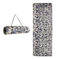 Гімнастичний килимок inSPORTline Camu 173x61x0,8 cm - сірий камуфляж