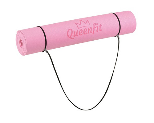 Килимок (мат) для фітнесу та йоги Queenfit Premium TPE 0,5 см рожевий Килимок (мат) для фітнесу та йоги Queenfit Premium TPE 0,5 см рожевий