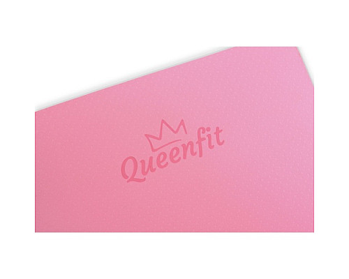 Килимок (мат) для фітнесу та йоги Queenfit Premium TPE 0,6 см рожево-фіолетовий Килимок (мат) для фітнесу та йоги Queenfit Premium TPE 0,6 см рожево-фіолетовий