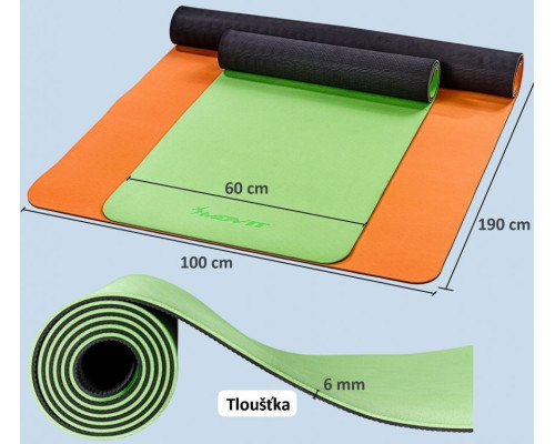 Тренажерний килимок Movit Yoga, 190 х 60 см, жовтий Тренажерний килимок Movit Yoga, 190 х 60 см, жовтий