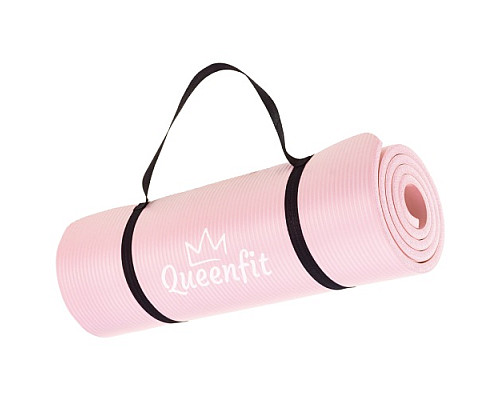 Килимок (мат) для фітнесу та йоги Queenfit NBR 1,5 см рожевий Килимок (мат) для фітнесу та йоги Queenfit NBR 1,5 см рожевий