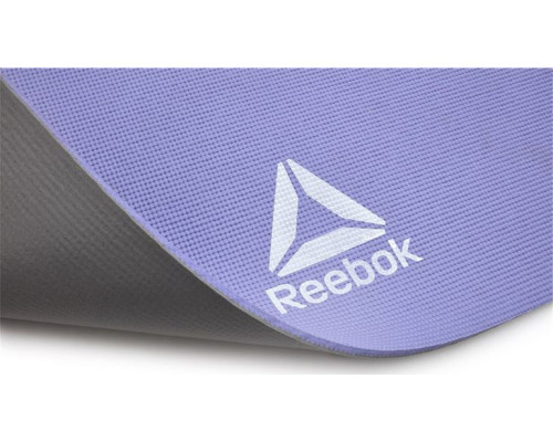 Двосторонній килимок для йоги Reebok фіолетовий, сірий