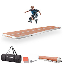 Килимок надувний inSPORTline Airstunt 500 x 100 x 10 см, бежевий
