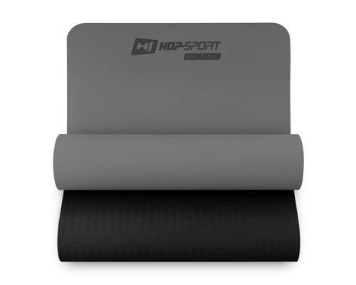 Мат для фітнесу та йоги Hop-Sport TPE 0,6 см HS-T006GM сірий