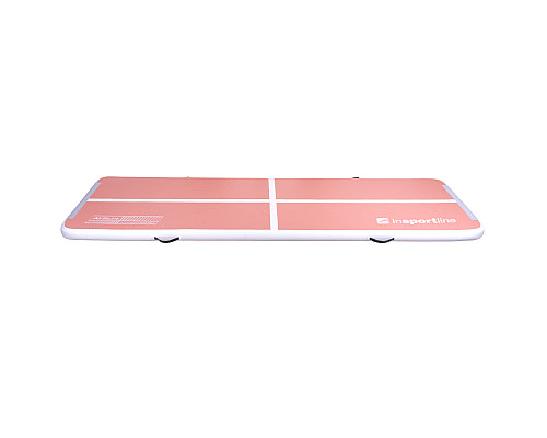 Килимок надувний Airtrack inSPORTline Airstunt 400x100x10 см, рожевий