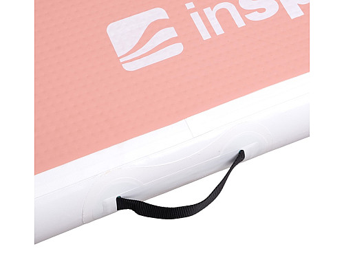 Килимок надувний Airtrack inSPORTline Airstunt 400x100x10 см, рожевий