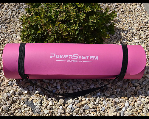 Килимок для йоги та фітнесу Power System PS-4017 NBR 10 мм, рожевий