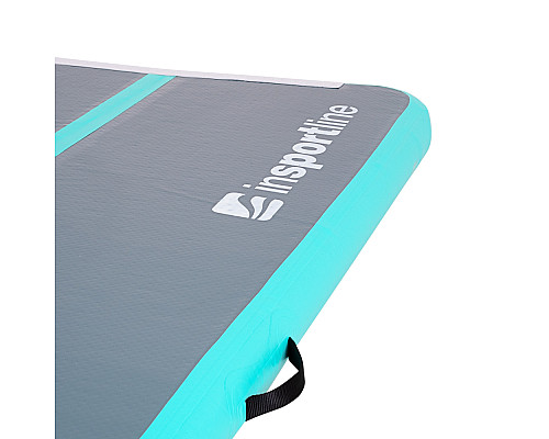 Килимок надувний inSPORTline Airstunt 500 x 100 x 10 см, сіро-бірюзовий