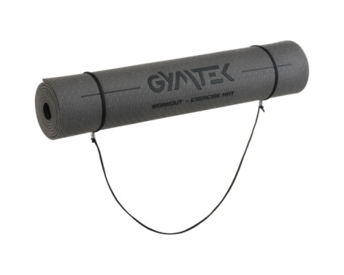 Килимок (мат) для фітнесу та йоги Gymtek Premium ТРЕ 0,5 см чорний