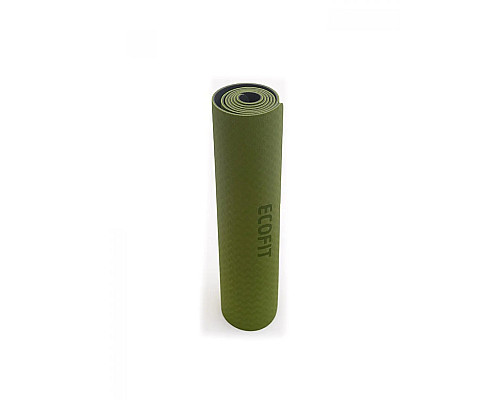 Килимок для вправ Ecofit MD9012, 183 х 61 х 0,6 см, зелено-сірий