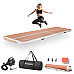 Килимок надувний Airtrack inSPORTline Airstunt 400 x 100 x 10 см, бежевий