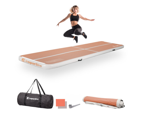 Килимок надувний inSPORTline Airstunt 400x100x10 см, бежевий