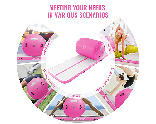 Килимок надувний VEVOR, біло-рожевий