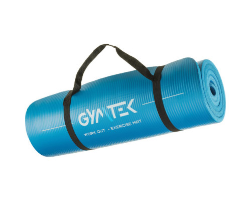 Килимок для фітнесу та йоги Gymtek NBR 1,5 см блакитний