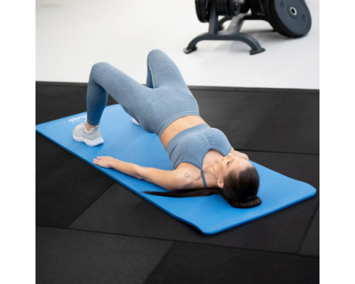 Килимок для фітнесу та йоги Gymtek NBR 1,5 см блакитний