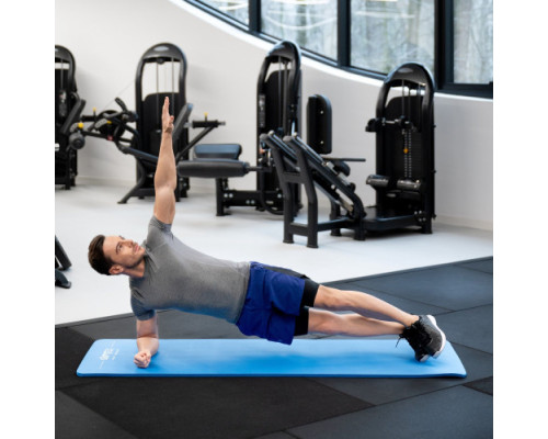 Килимок для фітнесу та йоги Gymtek NBR 1,5 см блакитний