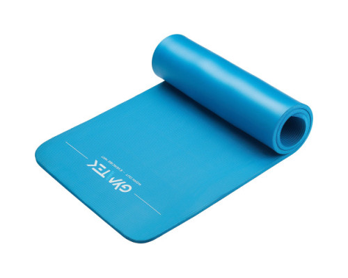 Килимок для фітнесу та йоги Gymtek NBR 1,5 см блакитний
