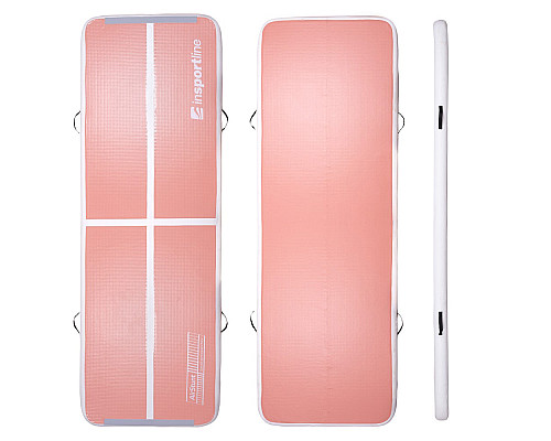 Килимок надувний Airtrack inSPORTline Airstunt 300x100x10 см, рожевий