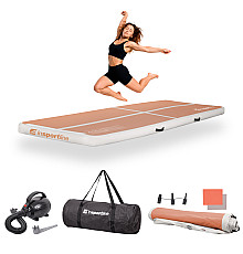 Килимок надувний Airtrack inSPORTline Airstunt 300x100x10 см, бежевий
