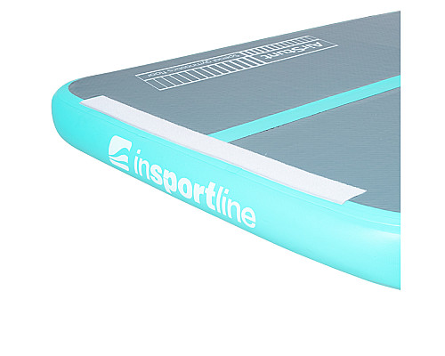 Килимок надувний Airtrack inSPORTline Airstunt 300x100x10 см, сіро-бірюзовий