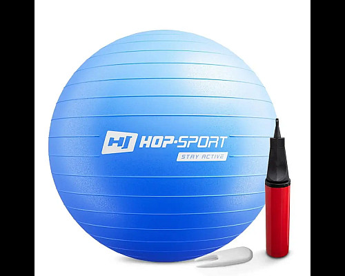 Фітбол Hop-Sport 65 см синій + насос